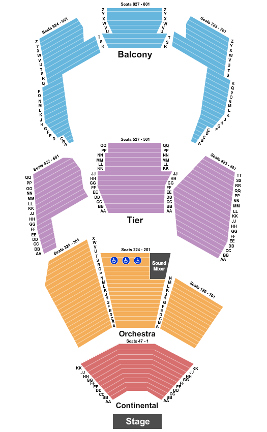Concert Hall Hamilton Seating Chart